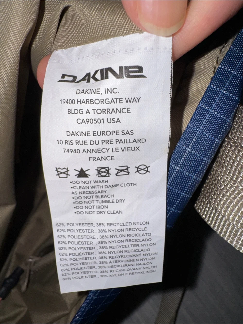 Dakine Jinx Mini Tote Bag Base Camp Ripstop Crossbody Olive Green Navy